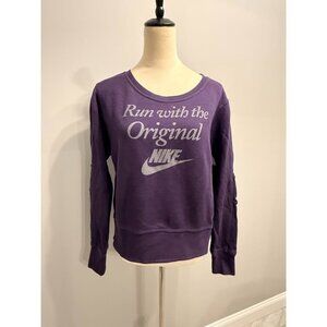 Nike women's medium purple/gray thick sweatshirt MSRP $75